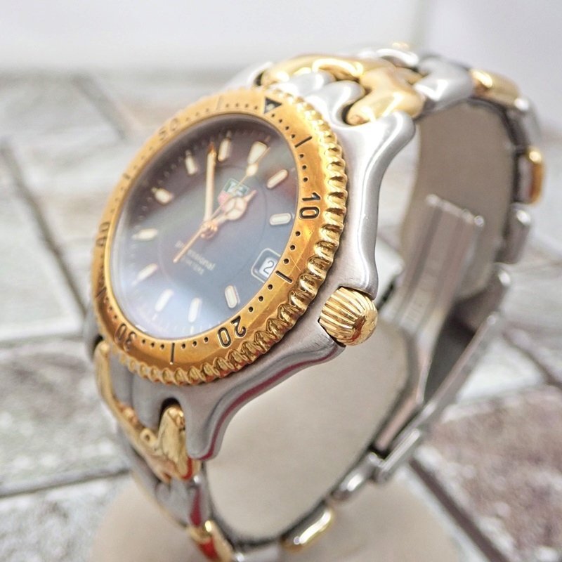 タグホイヤー セル WG1120-K0 クォーツ プロフェッショナル 200m デイト 38mm メンズ 腕時計 稼動品 TAG HEUER 1円スタート_画像6