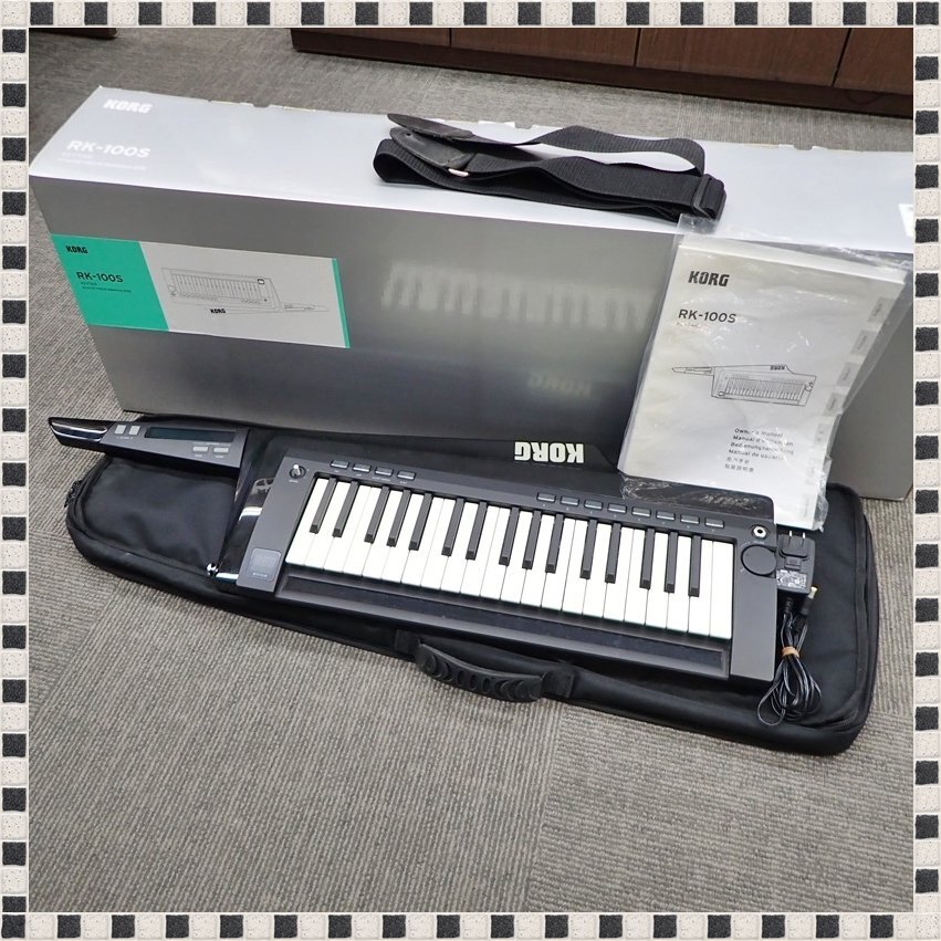 KORG RK-100S KEYTAR ブラック ショルダーキーボード シンセサイザー 付属品多数 コルグ キーター 1円スタート