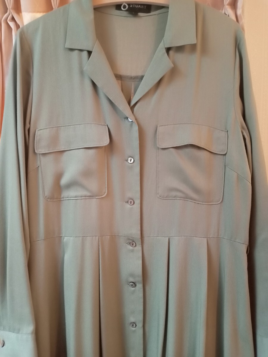  Jill Stuart *a dam милитари рубашка One-piece *JILLSTUART* сделано в Японии * стандартный магазин покупка * чистка settled 