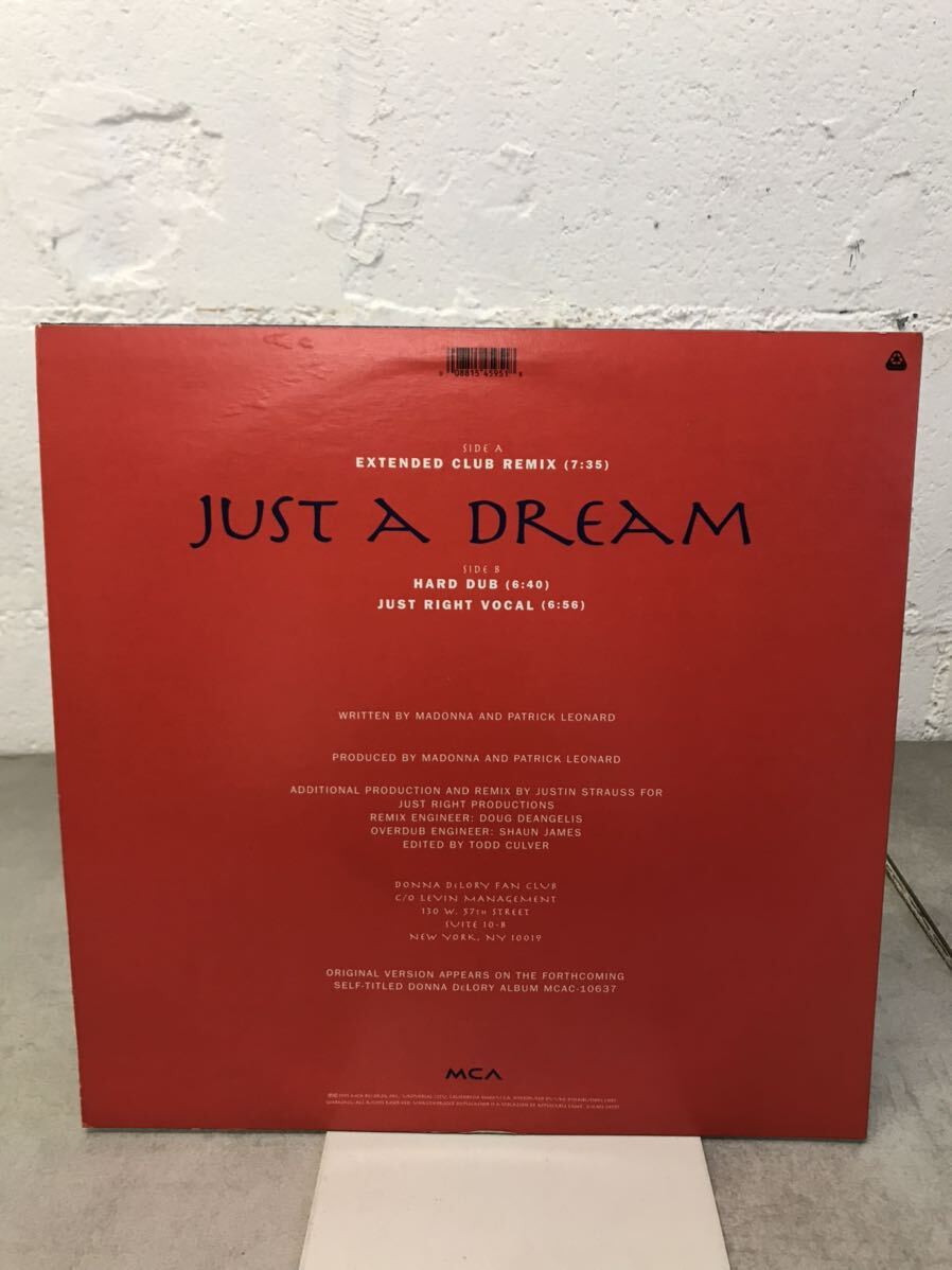 t0314-19☆ レコードLP DONNA DELORY/JUST A DREAM HipHop_画像2