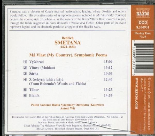 【Naxos】スメタナ：連作交響詩「わが祖国」（ポーランド国立放送響／ヴィト）    -A683- CDの画像2