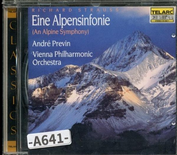 【TELARC】R.シュトラウス：アルプス交響曲  アンドレ・プレヴィン/ウィーン・フィルハーモニー管弦楽団  -A641- CDの画像1