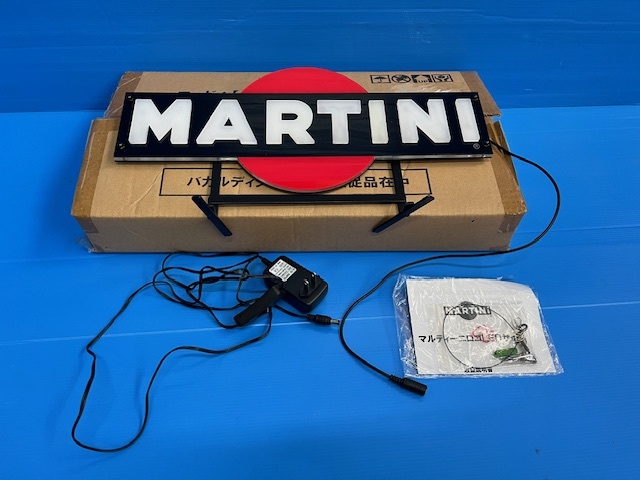 MARTINI マルティニ 電光 電飾 看板 ネオンサイン ネオン管照明 BARインテリア レトロ_画像1