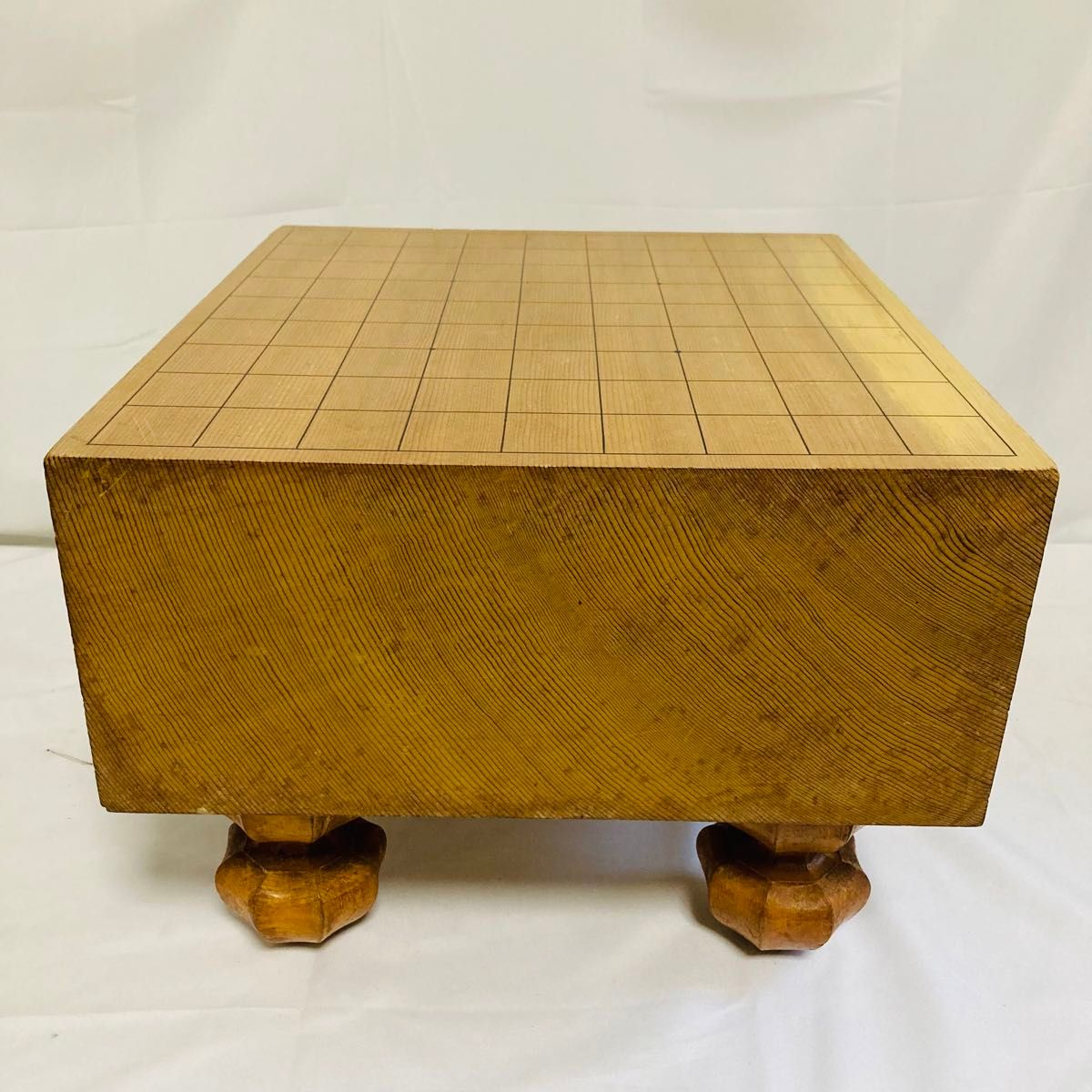 将棋盤　５寸サイズ　木製　へそ付き　脚付き 将棋 へそあり
