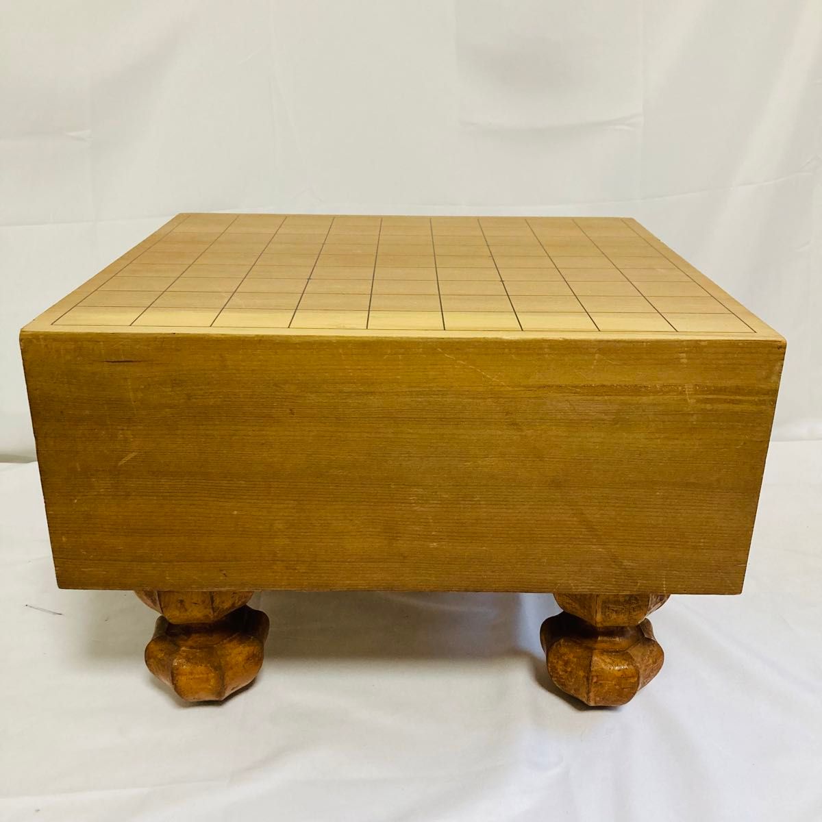 将棋盤　５寸サイズ　木製　へそ付き　脚付き 将棋 へそあり