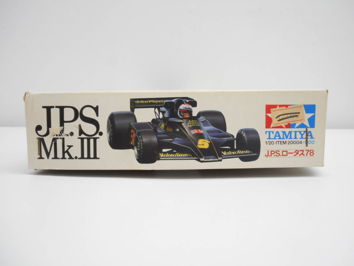 1245 模型祭 タミヤ J.P.S.MKⅢ ロータス78 1/20 グランプリコレクション TEAM LOTUS 20004 未組み立て 箱ダメージ有_画像2