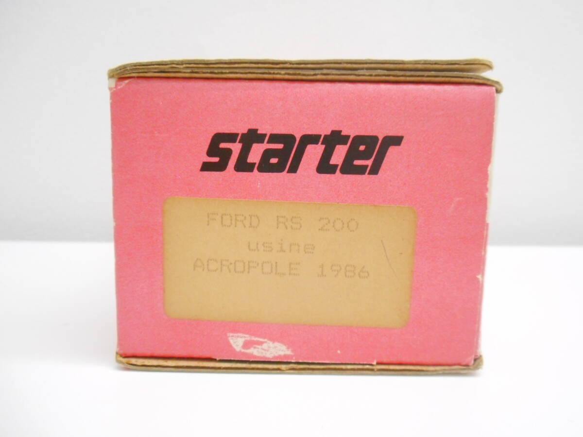 1322 模型祭 スターター フォード RS200 アクロポリス 1986 starter FORD usine ACROPOLE デカール劣化 未組み立て 箱ダメージ有_画像10