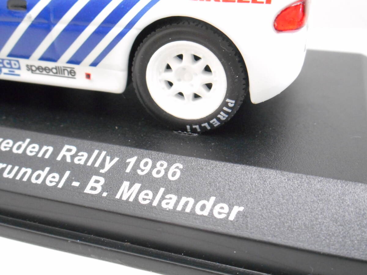 1413 模型祭 ミニカー 1/43 フォード RS200 スウェーデン ラリー 1986 FORD k.Grundel B.Melander メーカー不明 箱ダメージ有の画像9