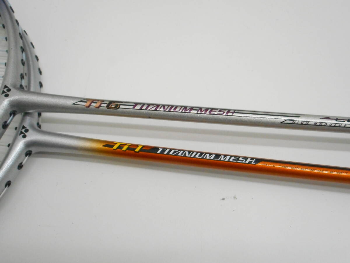 ※再出品 スポーツ祭 バドミントン ラケット 4本おまとめ GOSEN Miracle Light U-77 U-86 YONEX TITANIUM MESH Ti1 Ti5 中古品 傷ありの画像9