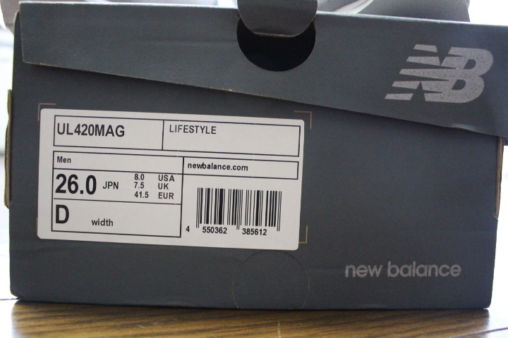 ニューバランス NEW BALANCE UL420MAG GRAY グレー US8 26cm スニーカー 未使用新品の画像10