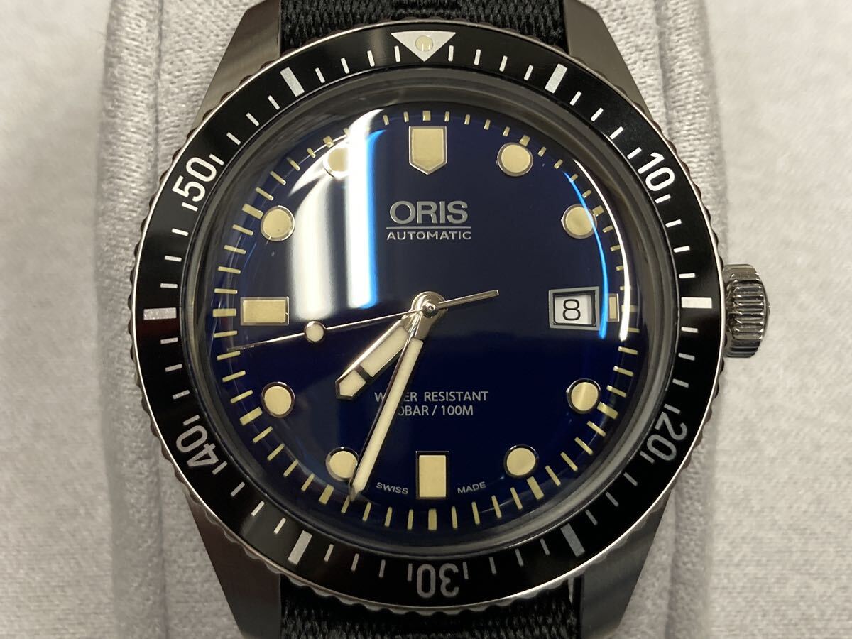 半額以下！ ORIS オリス ダイバーズ65 733 7720 4055F 腕時計 自動巻き 42mm径 美品 定価244200円の画像3