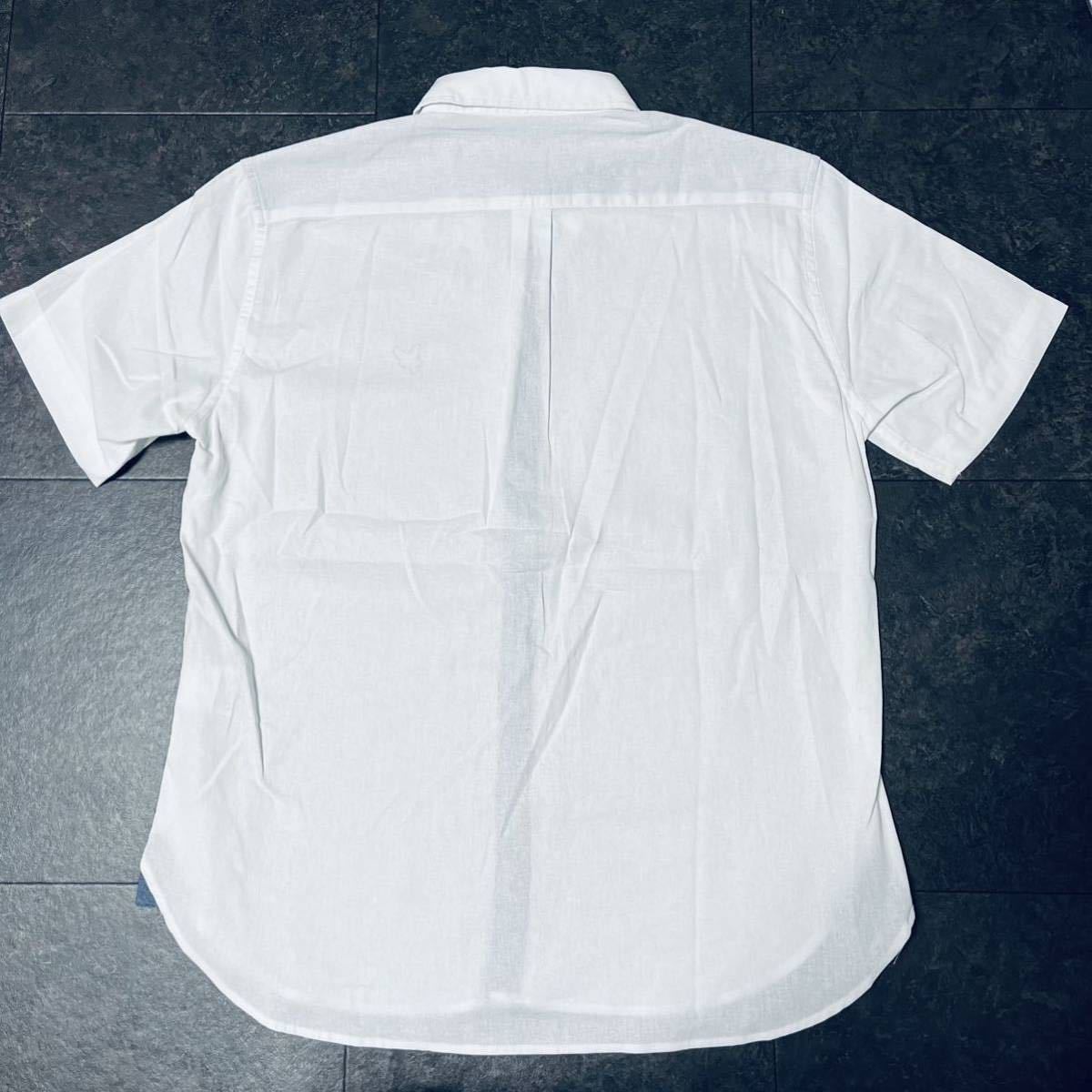 M size la il and Scott short sleeves shirt men's new goods one Point badge spring summer thin white button down cotton 100% free shipping 