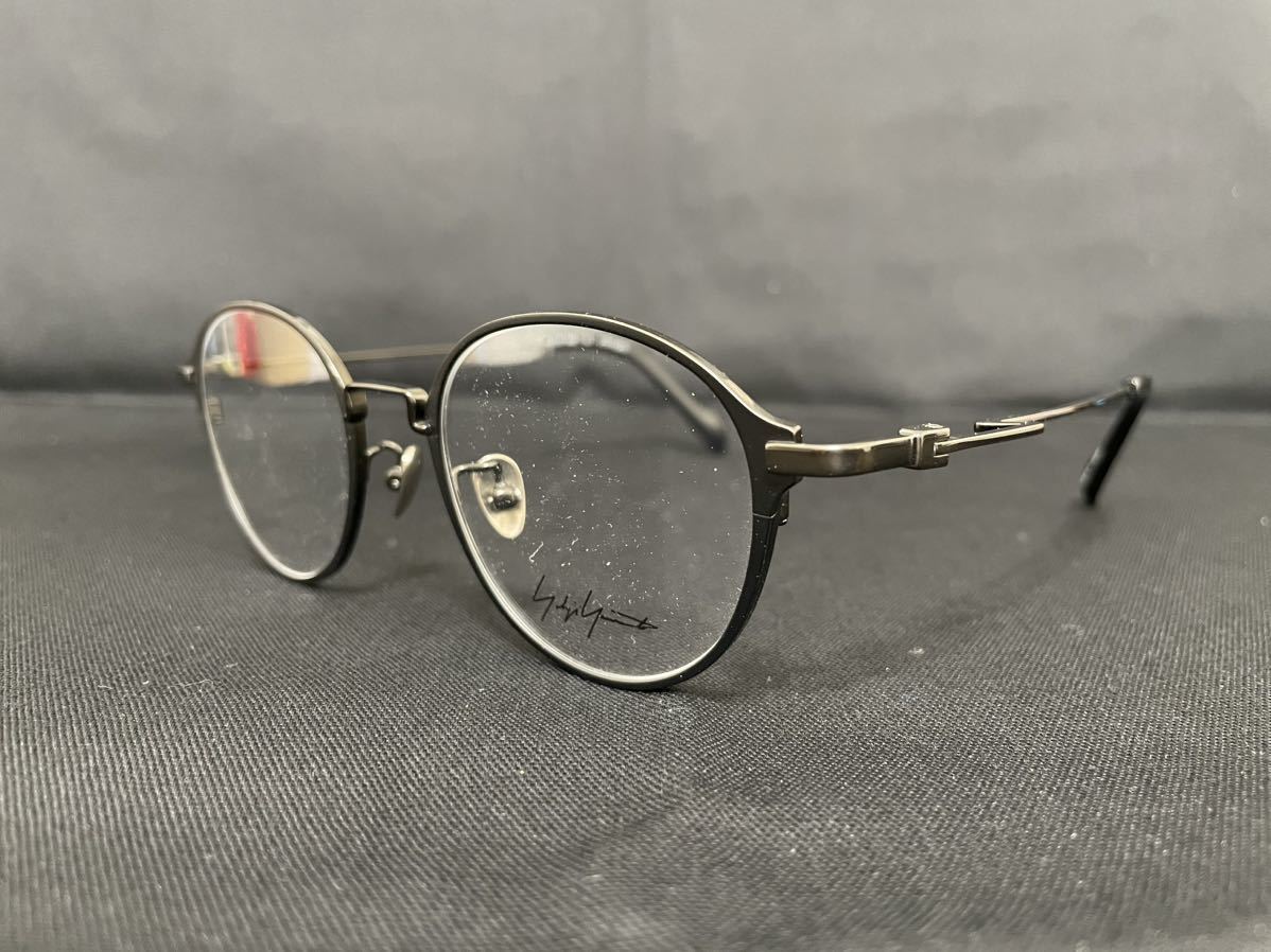 Yohji Yamamoto メガネフレーム 19-0046-2 伊達眼鏡 未使用 美品 メタルフレーム ブラック_画像2