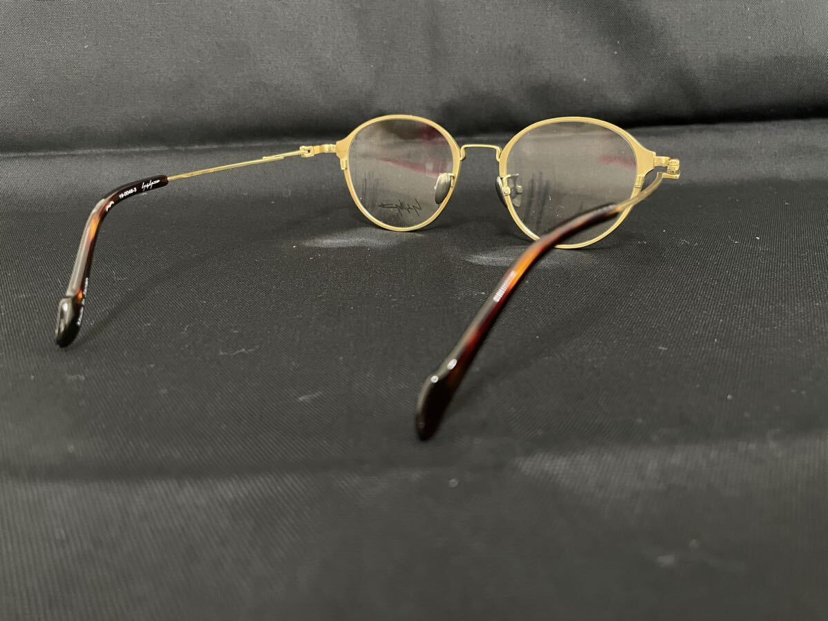 Yohji Yamamoto ヨウジ ヤマモト メガネフレーム 19-0046-3 未使用 美品 伊達眼鏡 ゴールド メタルフレーム_画像5