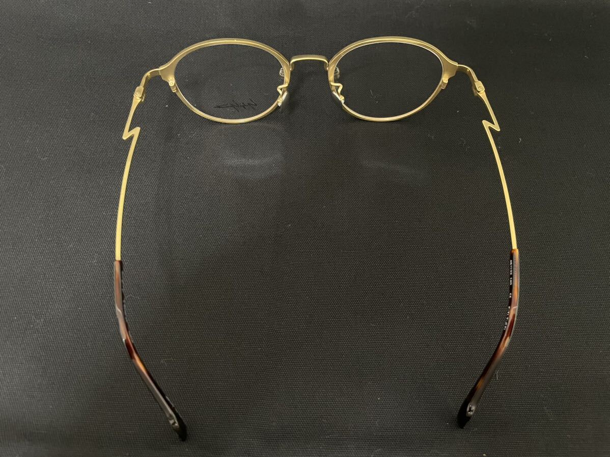 Yohji Yamamoto ヨウジ ヤマモト メガネフレーム 19-0046-3 未使用 美品 伊達眼鏡 ゴールド メタルフレーム_画像8