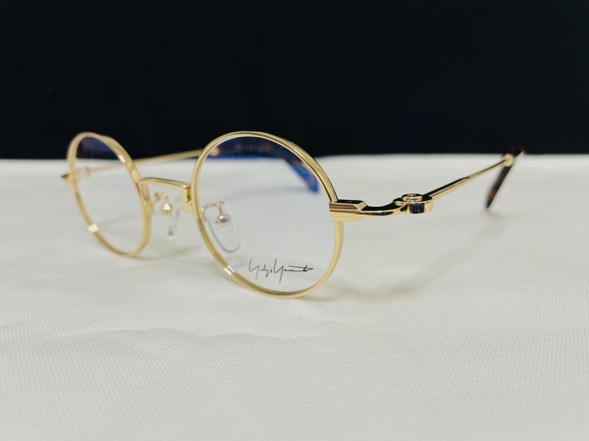 Yohji Yamamoto ヨウジ ヤマモト メガネフレーム YY1309 004 伊達眼鏡 未使用 美品 鼈甲柄 ゴールドの画像2