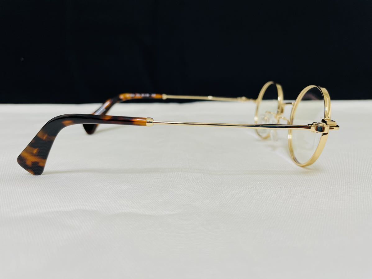 Yohji Yamamoto ヨウジ ヤマモト メガネフレーム YY1309 004 伊達眼鏡 未使用 美品 鼈甲柄 ゴールドの画像4