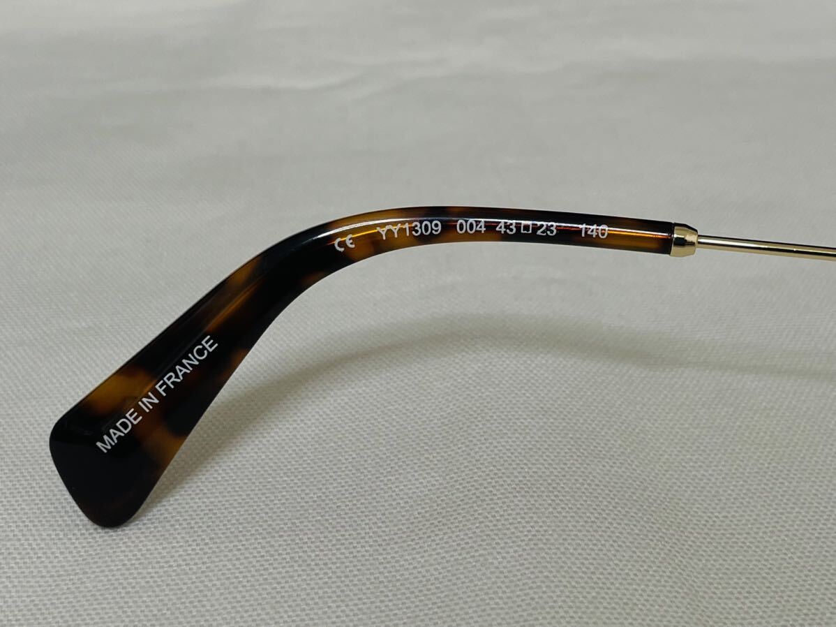Yohji Yamamoto ヨウジ ヤマモト メガネフレーム YY1309 004 伊達眼鏡 未使用 美品 鼈甲柄 ゴールドの画像8