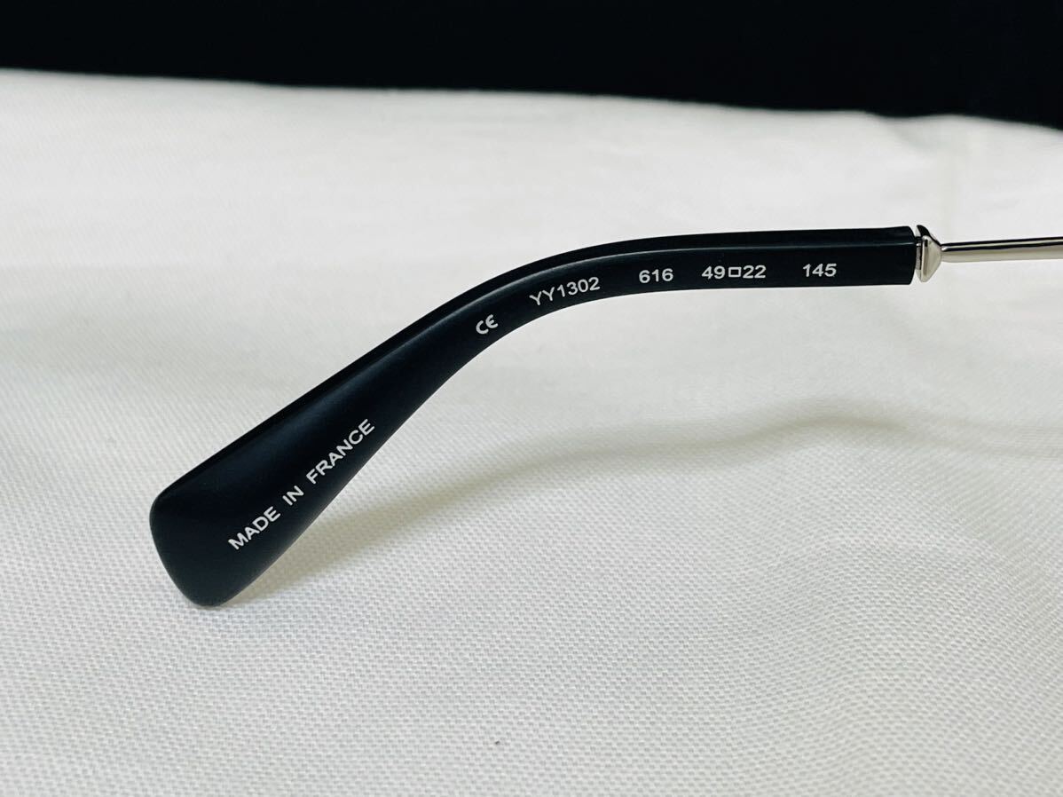 Yohji Yamamoto ヨウジ ヤマモト メガネフレーム YY1302 616 伊達眼鏡 未使用 美品 艶消しブラック シルバー_画像8
