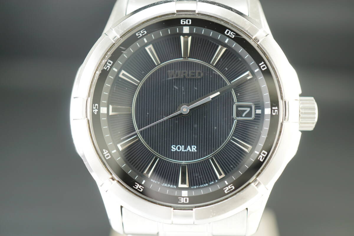 【B1/20-Y DA39】★SEIKO/セイコー ワイアード ソーラー V157-0BM0 メンズ腕時計 稼働品★_画像2
