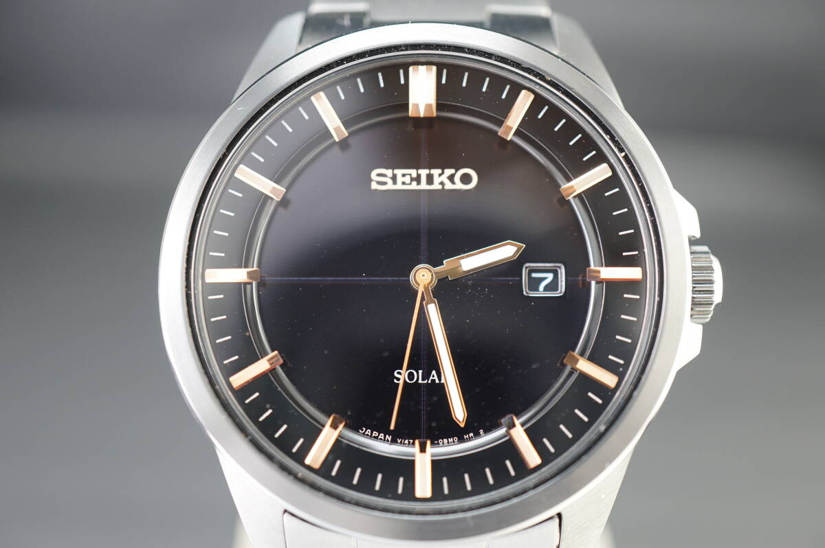 美品♪【B1/20-Y DA41】★SEIKO/セイコー ソーラー V147-0AF0 メンズ腕時計 稼働品★_画像2