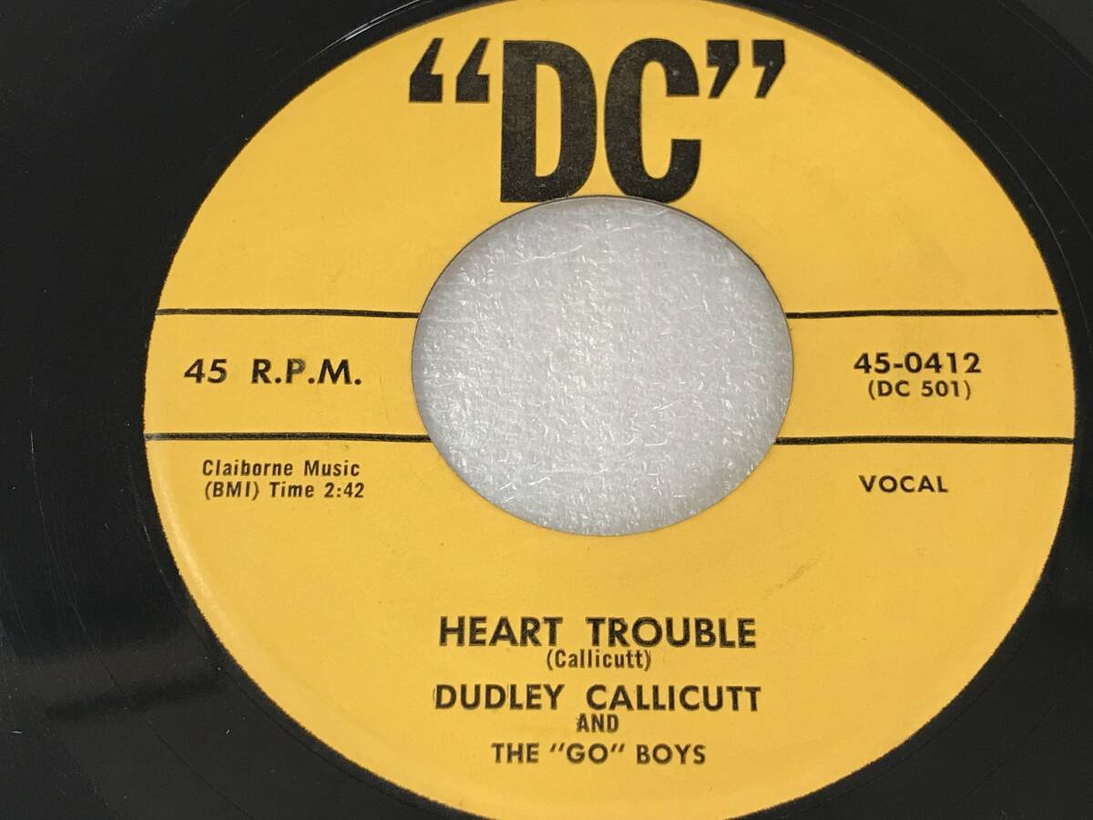 Dudley Callicutt And The ''Go'' Boys/DC 45-0412/Get Ready Baby/Heart Trouble/1957_画像6