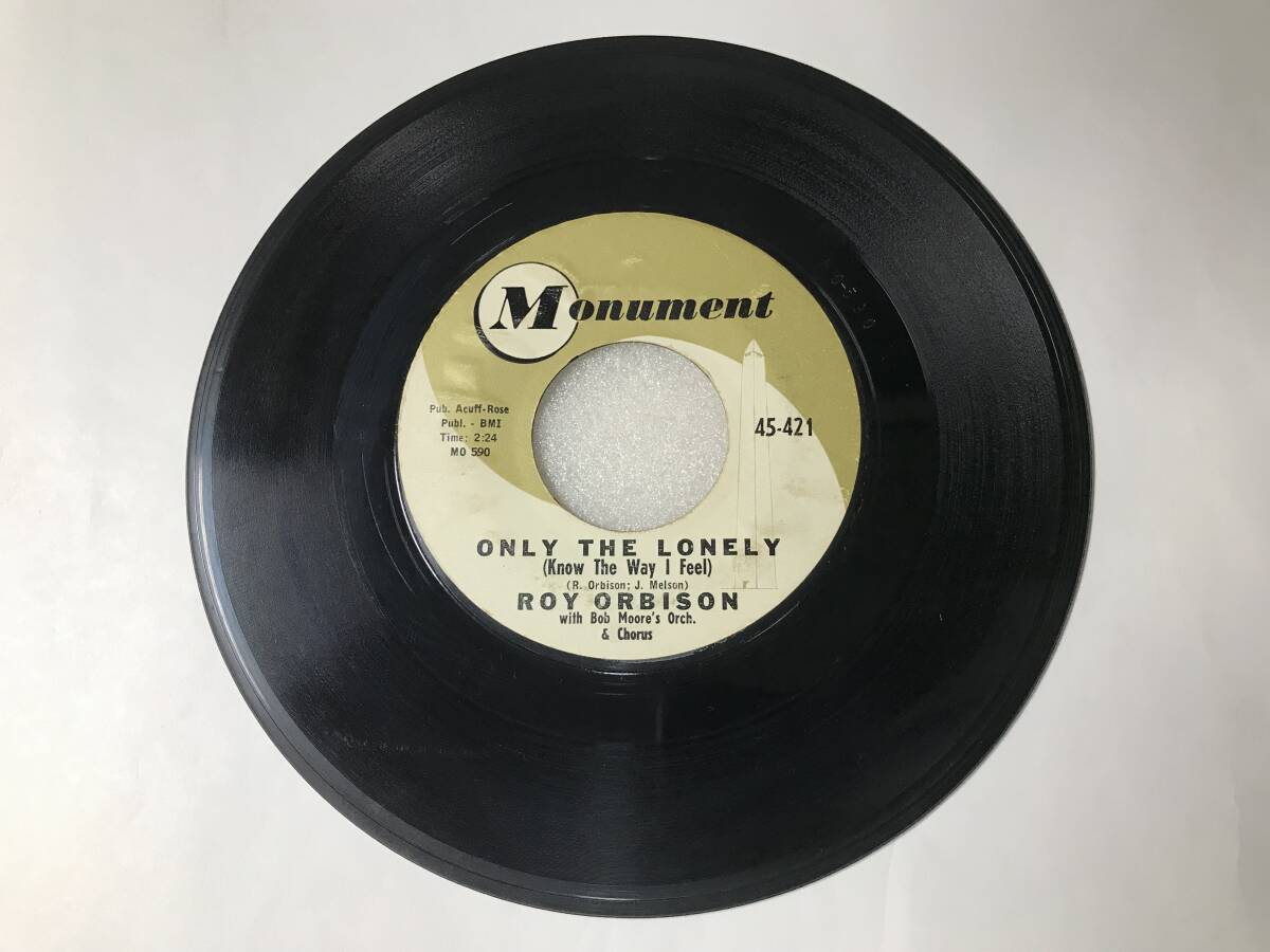 Roy Orbison/Monument 45-421/Only The Lonely/Here Comes That Song Again/1960_画像1