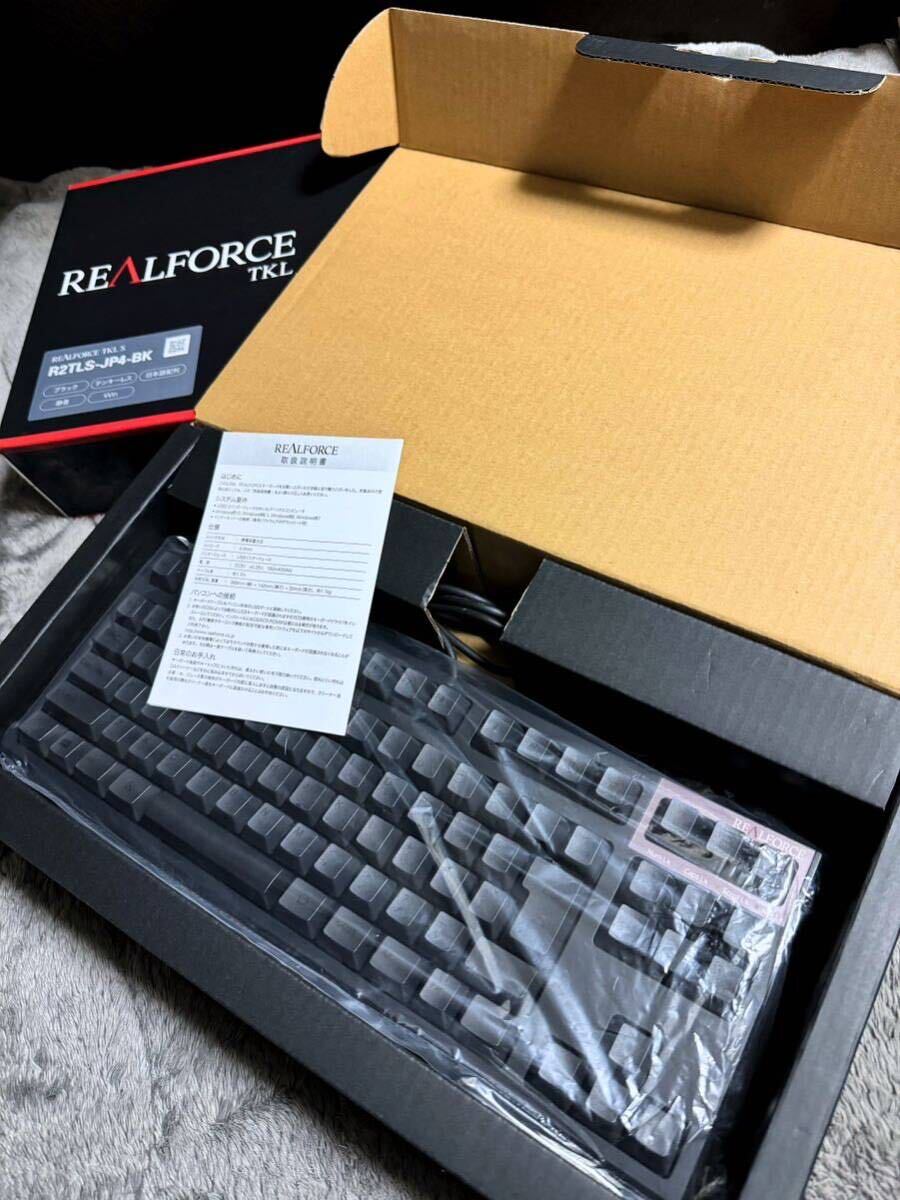 美品 キートップカスタム Topre REALFORCE TKL S テンキーレス キーボード R2TLS-JP4-BK 東プレ リアルフォース 静音 昇華印刷_画像1