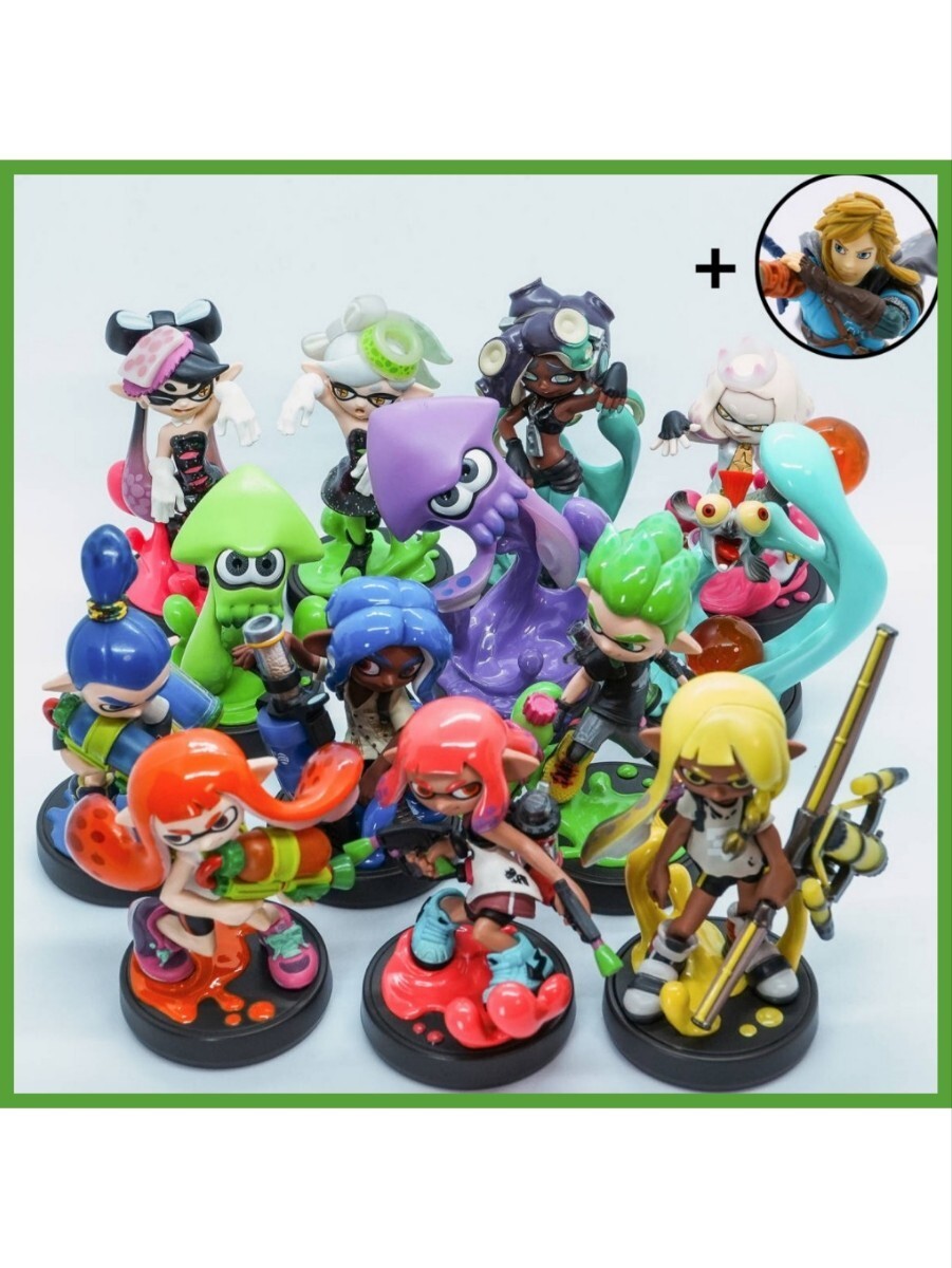 14体セット　Nintendo 任天堂 amiibo アミーボ スプラトゥーン 13体 セット + リンク1体_画像1