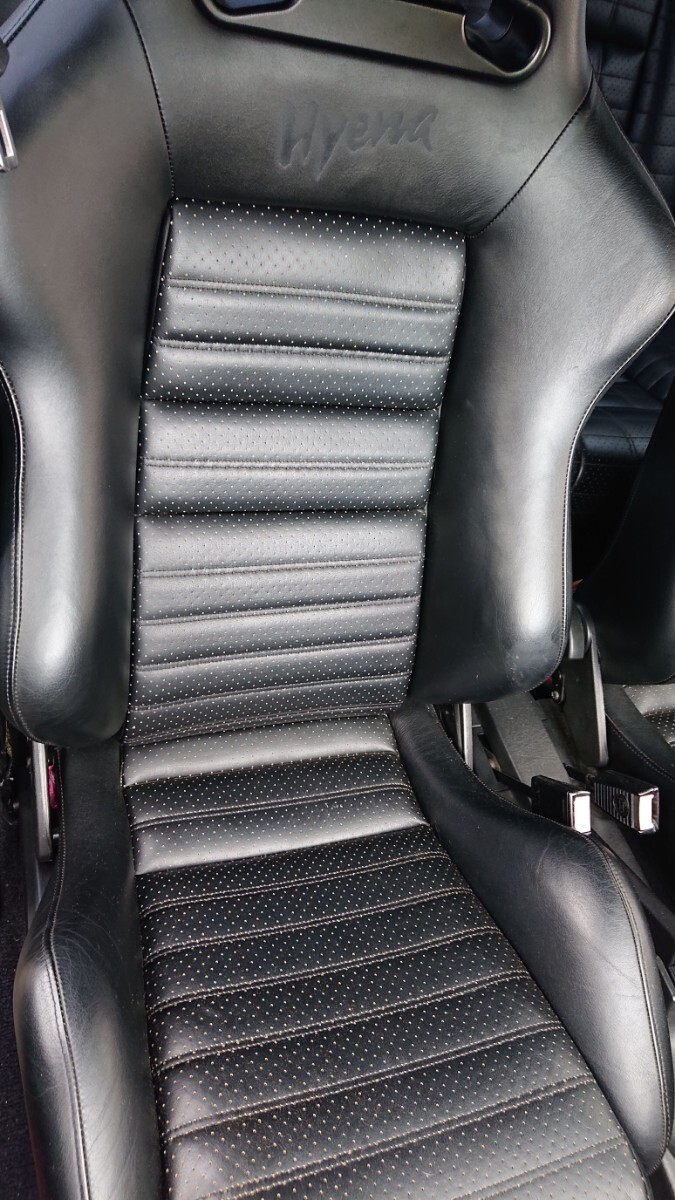 【超貴重！】LANCIA ランチア ハイエナザガート純正レザーシート 2脚 RECARO レカロ SR-2 タイプ 最終出品 ランチア デルタにもＯＫの画像3