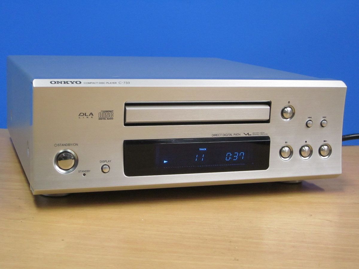 ONKYO★良品 メンテ済 動作良好★高音質 INTEC275 CDプレーヤー★CD取説付★C-733_画像1