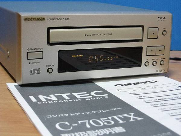 ONKYO★良品 メンテ済 動作良好★高音質 INTEC205 CDプレーヤー★取説付★C-705TX_画像3