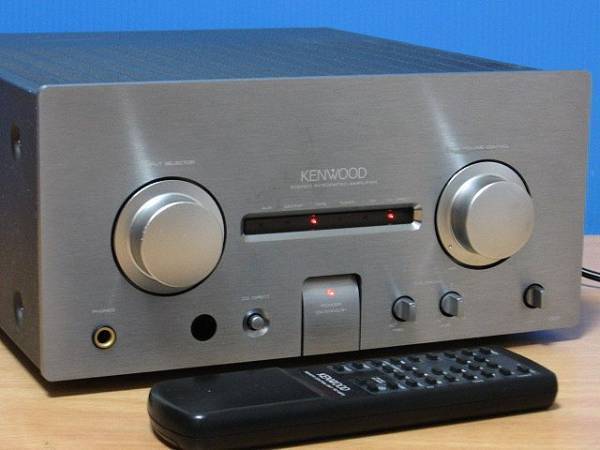 KENWOOD★良品 メンテ済 動作良好★高音質 プリメインアンプ★簡易リモコン&取説付★A-1001_画像1