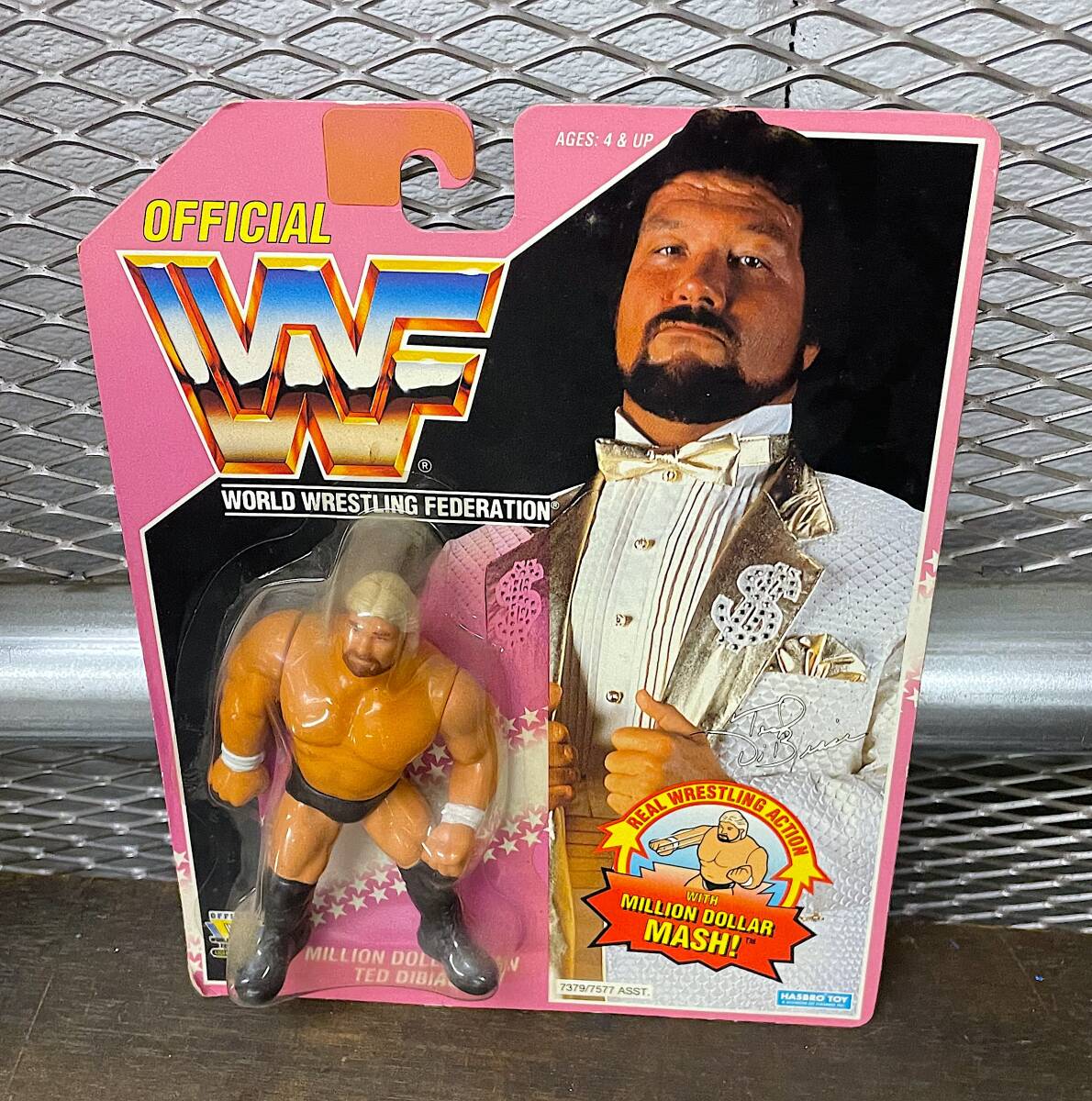 激レア ハズブロ HASBRO WWF フィギュア テッドデヴィアス 1993 パープルカード GALOOB WCW WWE ホーガン アルティメットウォリアーの画像1