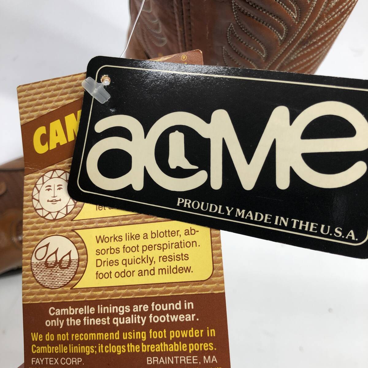 ACME アクメ レディース メンズ ウエスタンブーツ レザー 8 1/2D 約26.5cm USA製 靴 24c菊RH_画像10