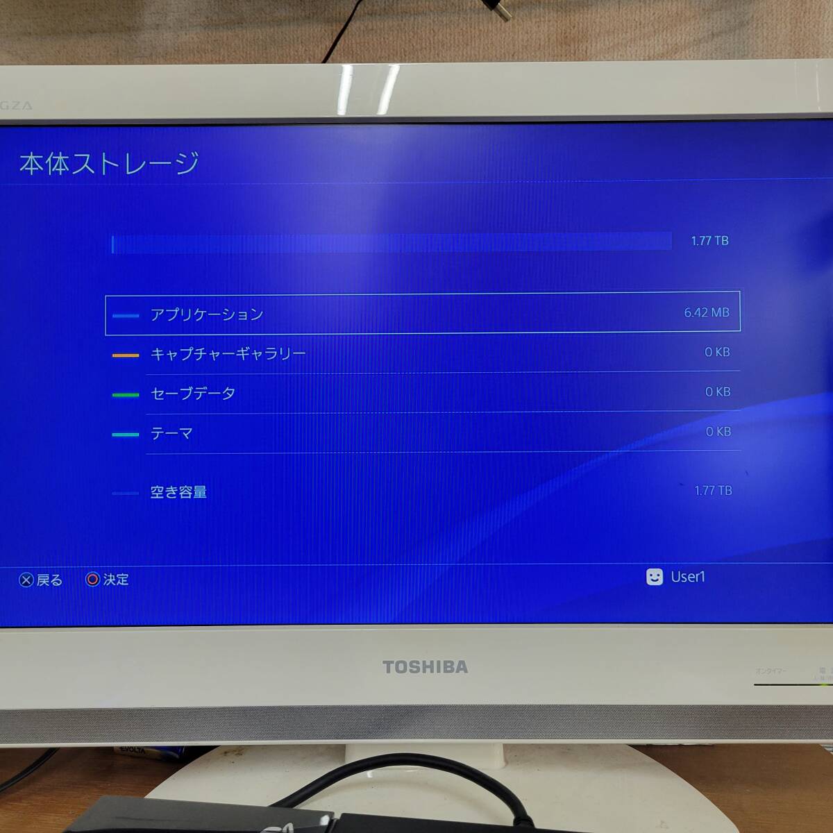 SONY/ソニー PlayStation4/PS4/プレステ4 CHU-1000A HDD/2000GB換装 動作確認済/ジャンク扱い 24c菊TK_画像2