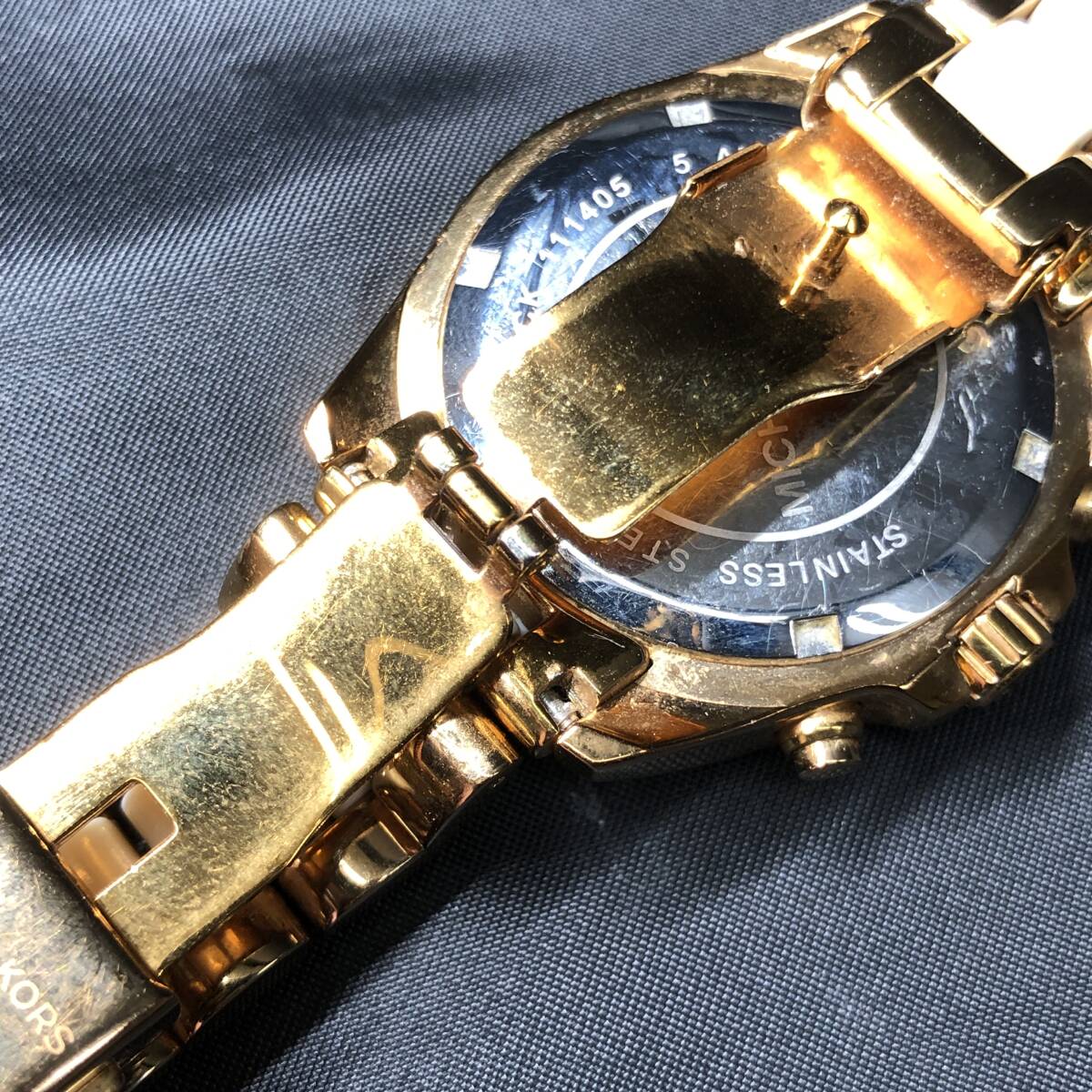 MAICHAEL KORS マイケルコース 腕時計 MK-5907 クロノグラフ デイト レディース ゴールドカラー 3針 24c菊RH _画像7