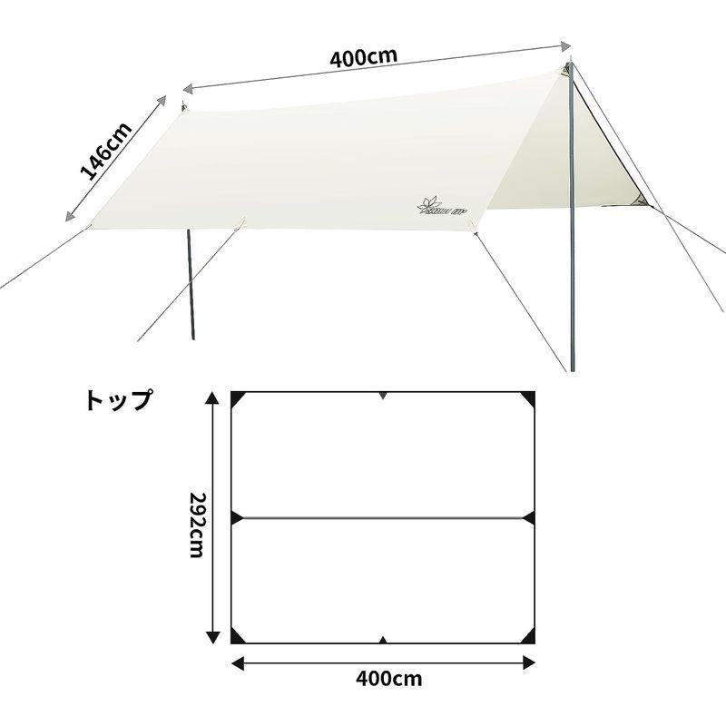 未使用 SOLO UP レクタタープ サンシェルター 天幕 キャンプ テント アウトドア サンシェード キャンプ M-6009 ST-3003B-4 菊HG_画像4