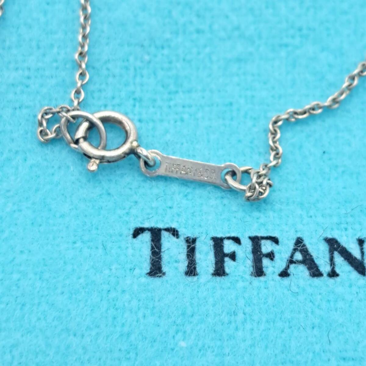 ティファニー　Tiffany　オープンハート　ネックレス　　トップ15x12mm 正規チェーン40cm　エルサ・ペレッティ SV925 ELSA PERETTI_画像4