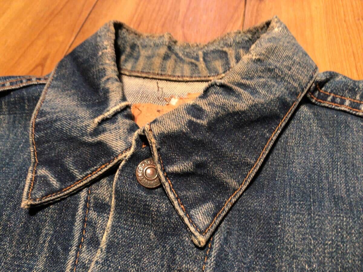 ジャンクコンディション【Levi's】70505 BIG E DENIM JKT★サイズ不明 リーバイス/4th/ビッグE/トラッカー/60's~70’s/ビンテージ/状態考慮_画像2