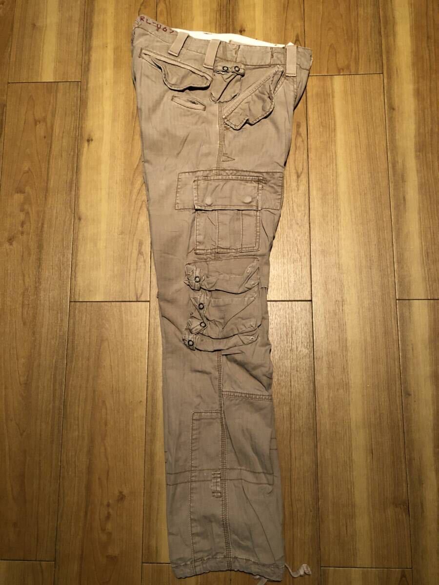 USED【Polo by Ralph Lauren】SLIM FIT HBT CARGO PANT★size:28×30 オールドラルフ/カーゴ/パラサイトポケット/ミリタリー/旧紺タグ_画像6