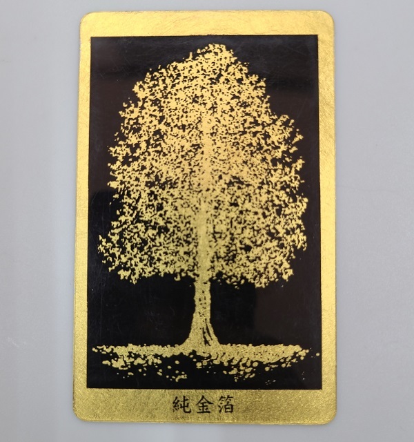 純金箔 プラチナ箔 両面カード_画像1