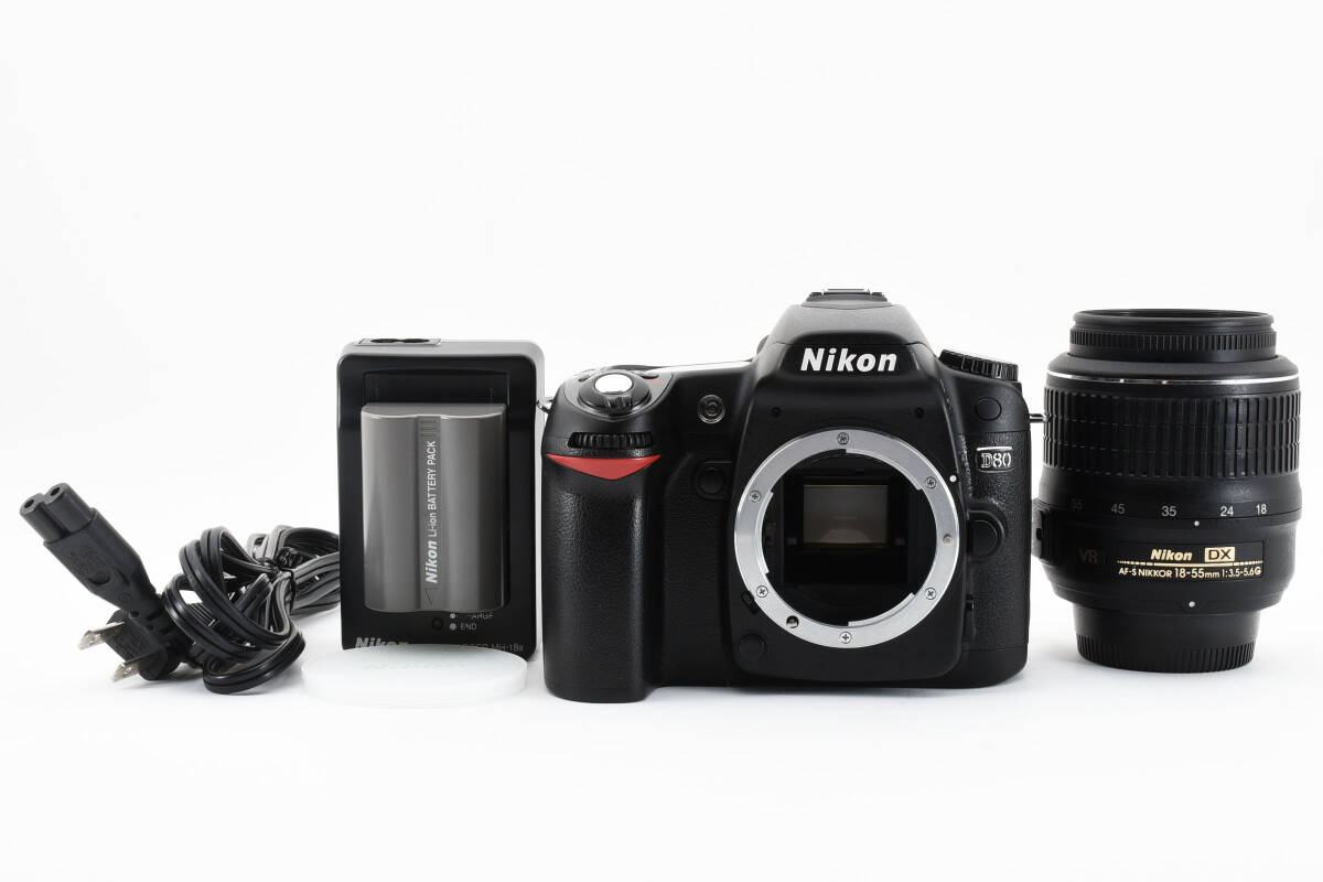 ■ 美品 ■ ニコン Nikon D80 18-55 VR レンズセット 《 ショット数5439回 》　A319S106S11DK C461