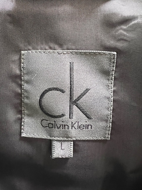 大G「19475」Calvin Klein カルバンクライン ジャケット ブレザー テーラード メンズ Lサイズ グレー系の画像4