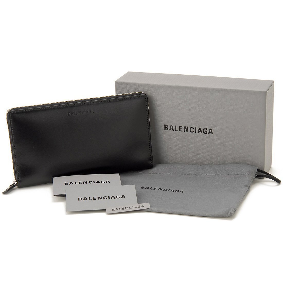 送料無料 16 BALENCIAGA バレンシアガ 664041 23VGY 1081 ブラック×シルバー 長財布 ジップアラウンド ESSENTIAL_画像5