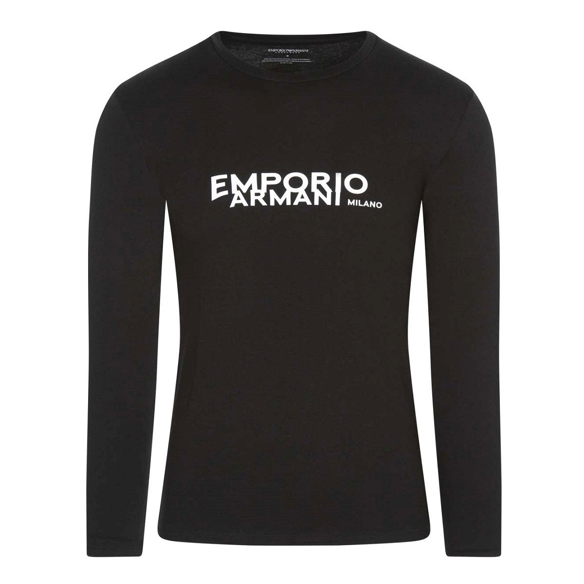 送料無料 48 EMPORIO ARMANI エンポリオアルマーニ 111023 2F725 ブラック Tシャツ 長袖 ロゴ size L_画像5