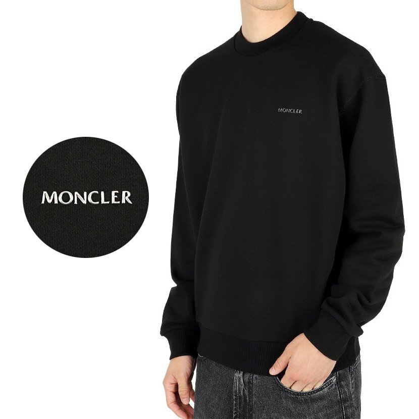 送料無料 55 MONCLER モンクレール 8G00019 80451 ブラック トレーナー スウェット size M_画像1