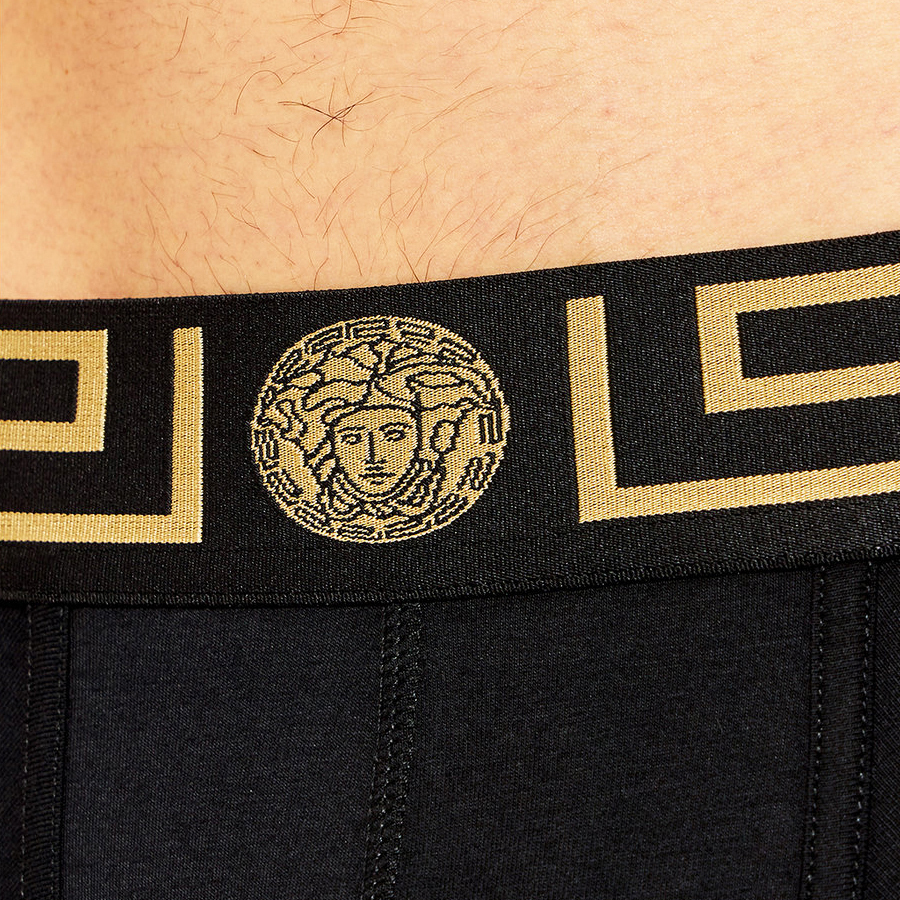  free shipping 1 VERSACE Versace AU10026 A232741 black under wear boxer shorts size 5