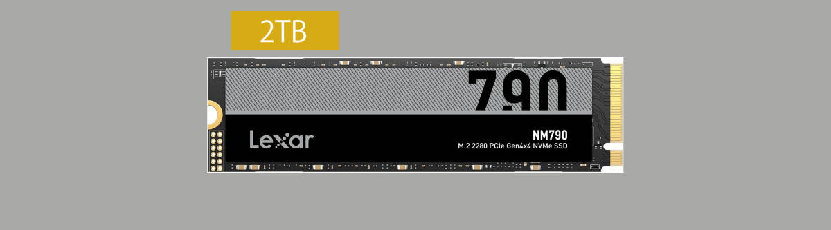 Lexar 2TB NVMe SSD グラフェン放熱シート PCIe Gen 4×4 最大読込 7400MB/s 最大書込6500MB/s PS5確認済み M.2 Type 2280 内蔵 SSD ._画像1
