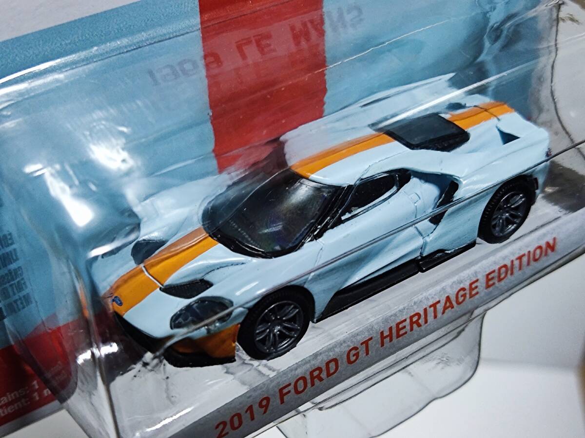 GREENLIGHT 1/64 50th (1969 Le Mans)-2019 Ford GT Heritage Edition (Gulf Oil) /グリーンライト/ル・マン 50周年/フォード/ガルフ_画像5